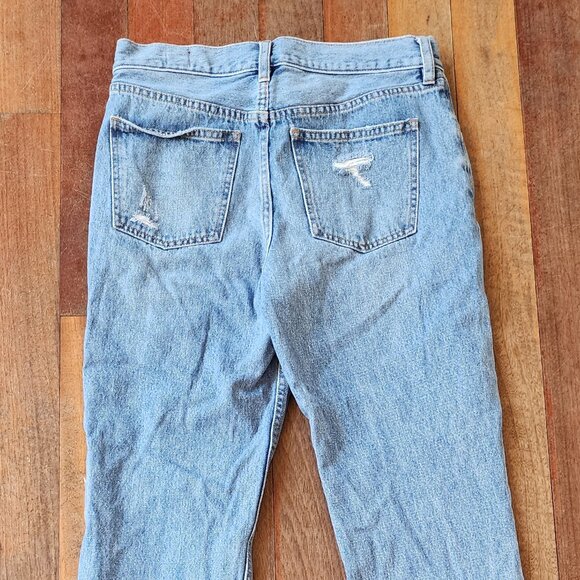 Free People We The Free High Waisted Ripped Button Fly Jeans Size 27 - Picture 11 of 16